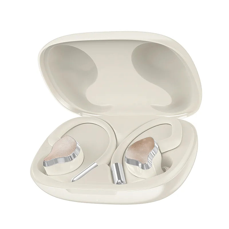หูฟัง Basspro Trio สีครีม Ivory Cream ในเคสชาร์จ